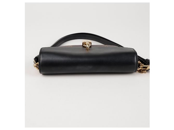 Louis Vuitton Borsa crossbody nera con lucchetto sulla tracolla - vista 4