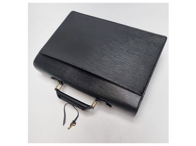Louis Vuitton Borsetta Epi Serviette Black Unisex - vista 11