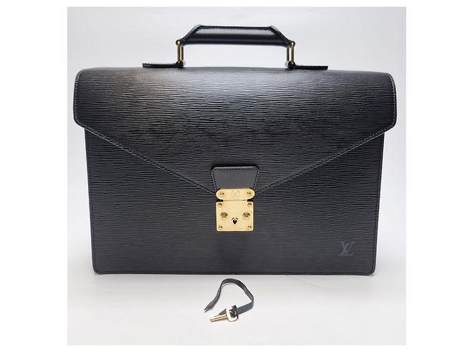 Louis Vuitton Borsetta Epi Serviette Black Unisex - vista 2