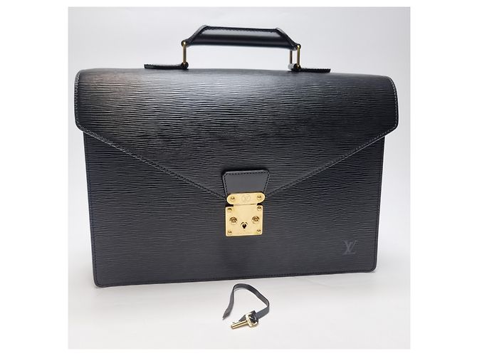 Louis Vuitton Borsetta Epi Serviette Black Unisex - vista 4