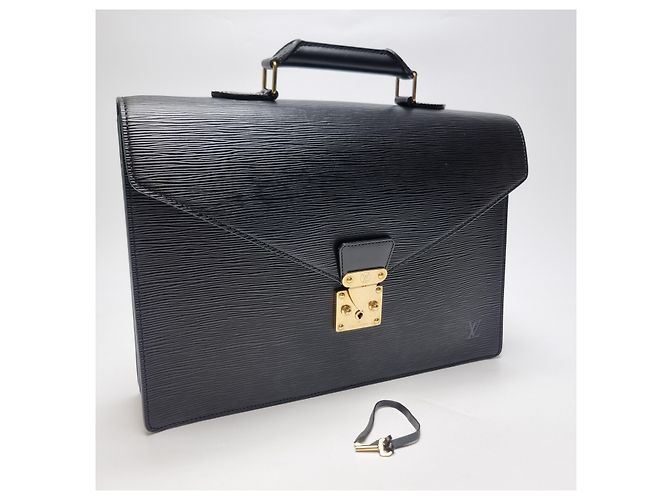 Louis Vuitton Borsetta Epi Serviette Black Unisex - vista 5
