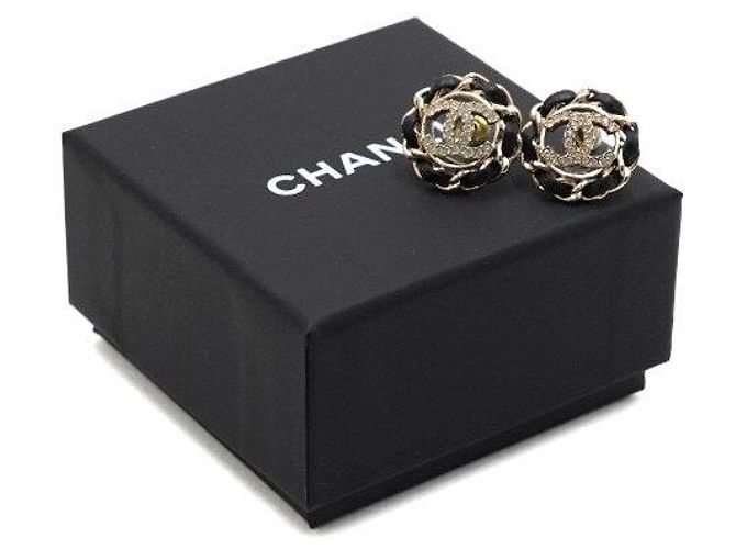 Chanel Orecchini CC Crystal Lambskin Strass Season - vista 5