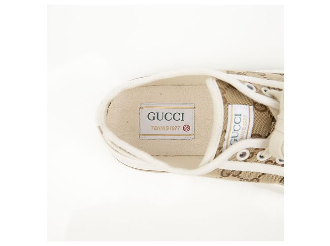 Gucci GG Sneaker Low Top Beige Ebony - vista 12