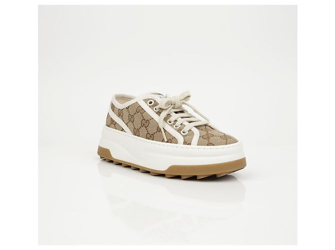 Gucci GG Sneaker Low Top Beige Ebony - vista 2