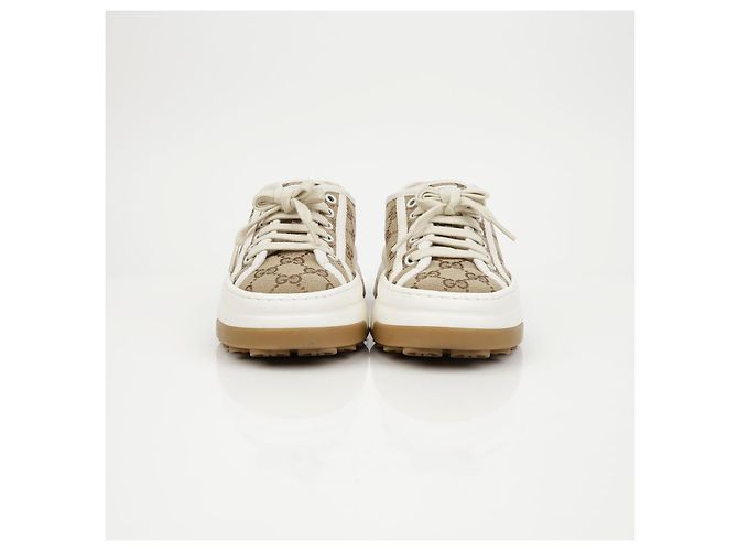 Gucci GG Sneaker Low Top Beige Ebony - vista 4