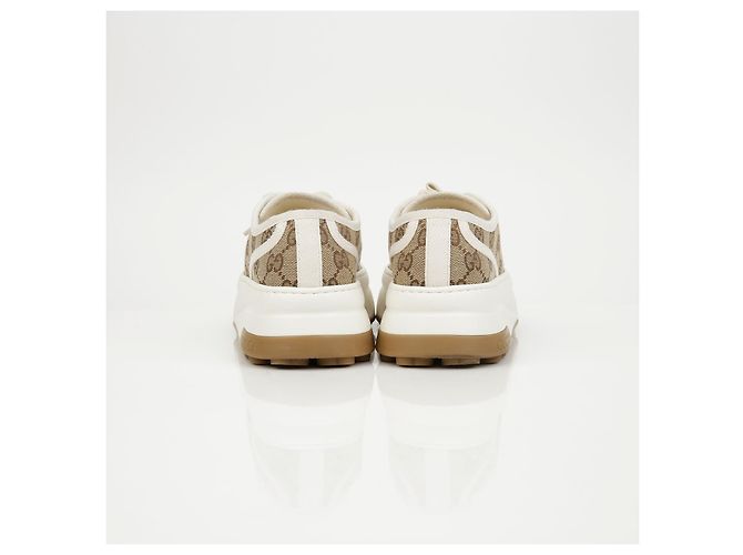 Gucci GG Sneaker Low Top Beige Ebony - vista 7