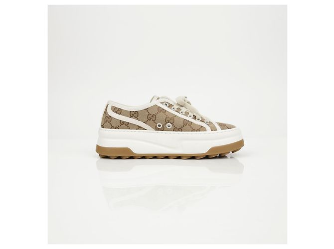 Gucci GG Sneaker Low Top Beige Ebony - vista 8