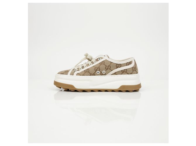 Gucci GG Sneaker Low Top Beige Ebony - vista 9