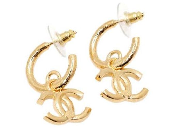 Chanel Orecchini a cerchio pendenti Logo CC - vista 4