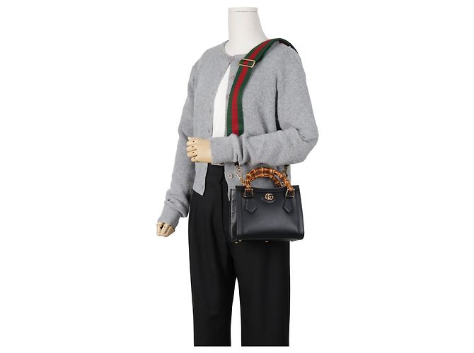 Gucci Borsa a Tracolla Diana Bamboo Mini Tote - vista 25