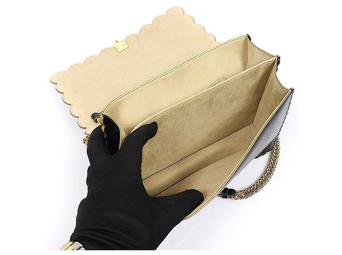 Fendi Black Calfskin Can Eye Medium - vista 5
