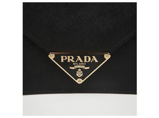 Prada Borsa a tracolla e spalla con logo Triangle e catena - vista 3