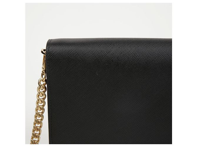 Prada Borsa a tracolla e spalla con logo Triangle e catena - vista 5