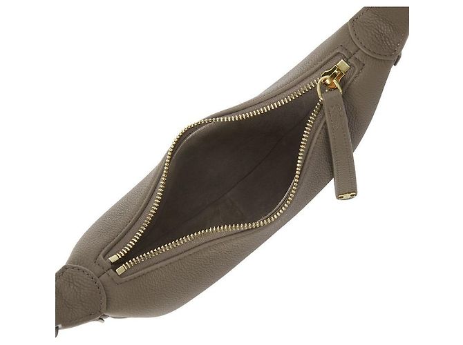 Borsa a spalla Céline in pelle marrone grigio - vista 6