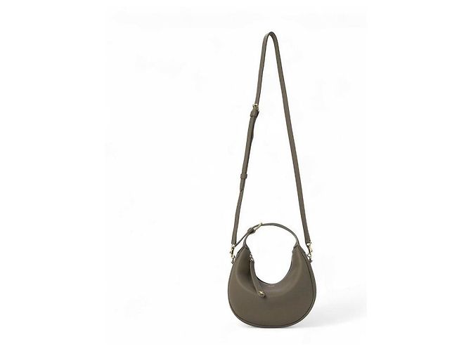 Borsa a spalla Céline in pelle marrone grigio - vista 7