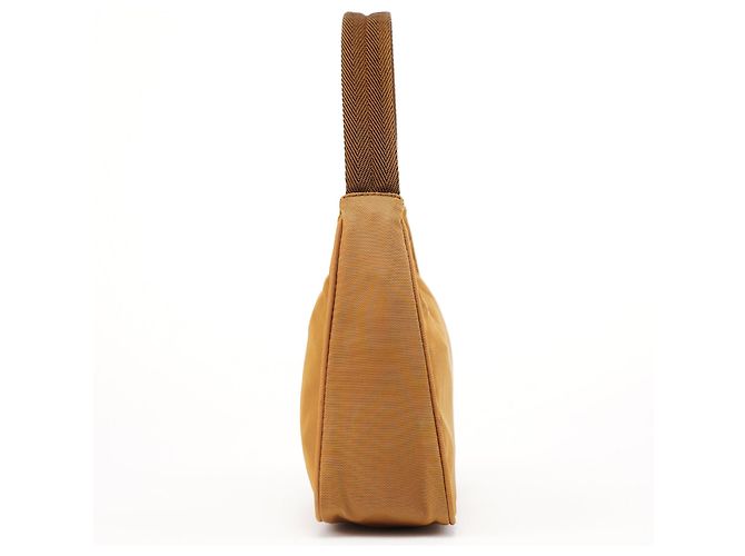 Prada Borsa Mini Hobo MV515 Beige Tessuto - vista 2