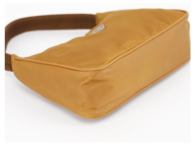Prada Borsa Mini Hobo MV515 Beige Tessuto - vista 8
