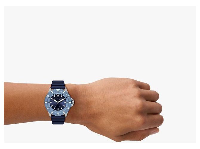 Armani Orologio World Explorer da uomo in gomma - vista 9