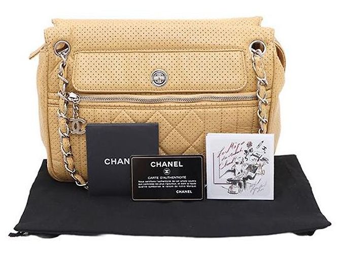 Chanel Borsa a tracolla gialla multi-tasche - vista 11