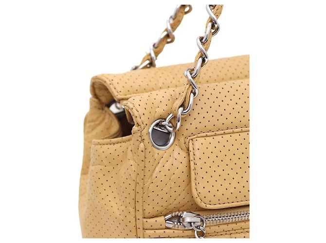 Chanel Borsa a tracolla gialla multi-tasche - vista 5