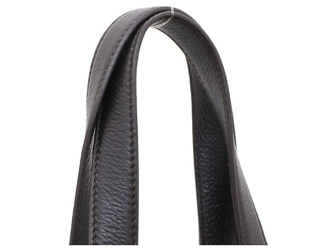 Autre Marque Borsa Tote in pelle marrone - vista 4