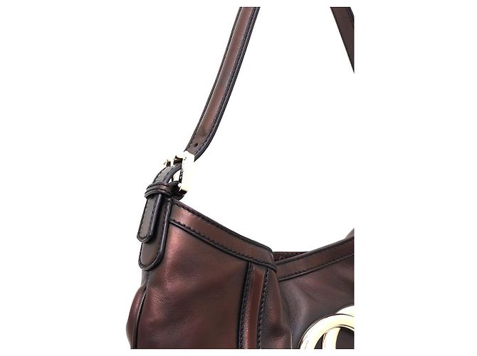 Gucci Borsa a tracolla hobo in pelle GG Interlocking - vista 5