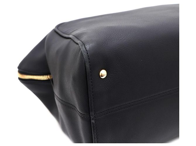 Fendi Borsa Tote e borsa a tracolla in pelle nera - vista 5