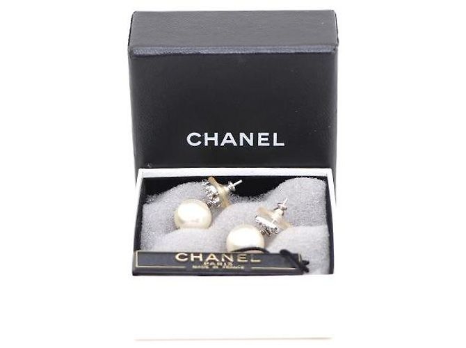 Chanel Pearl Drop Ohrringe Silber - Ansicht 6