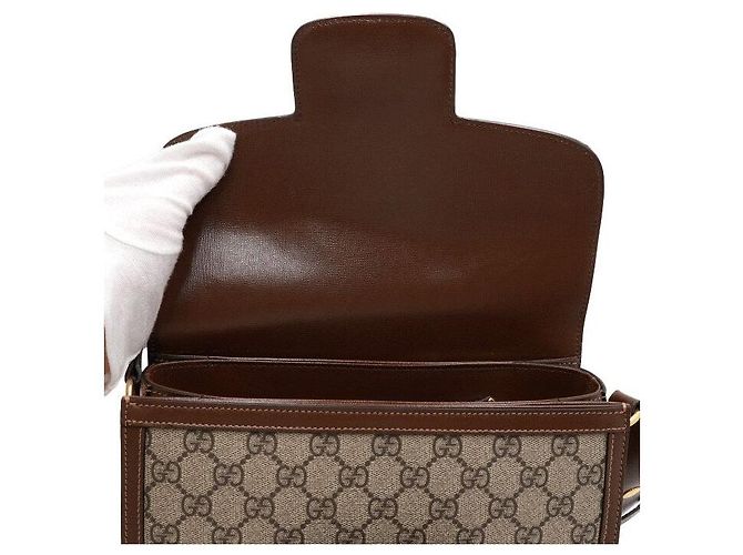Gucci Borsa a tracolla in tela Horsebit - vista 7