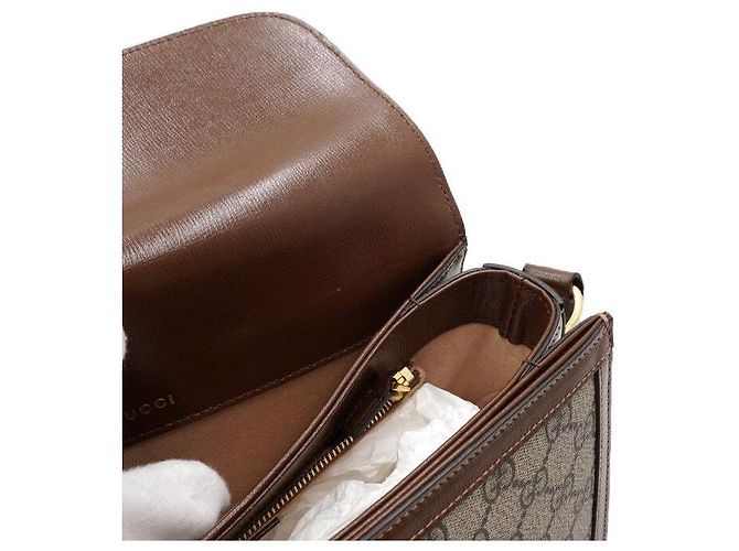 Gucci Borsa a tracolla in tela Horsebit - vista 8
