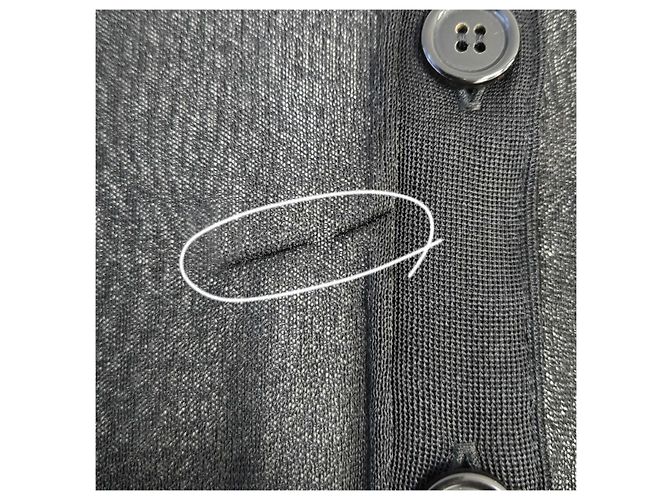 Thom Browne Seidener transparenter Cardigan mit Rundhalsausschnitt Schwarz Größe - Ansicht 18