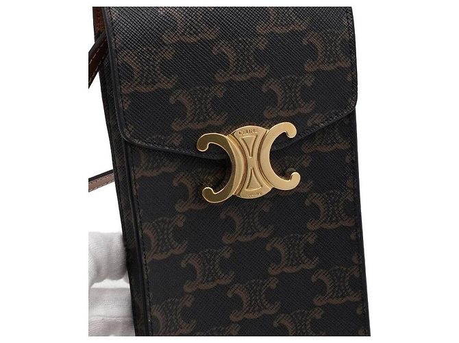 Céline Borsa a tracolla Trio Canvas Vertical Phone Pouch - vista 8