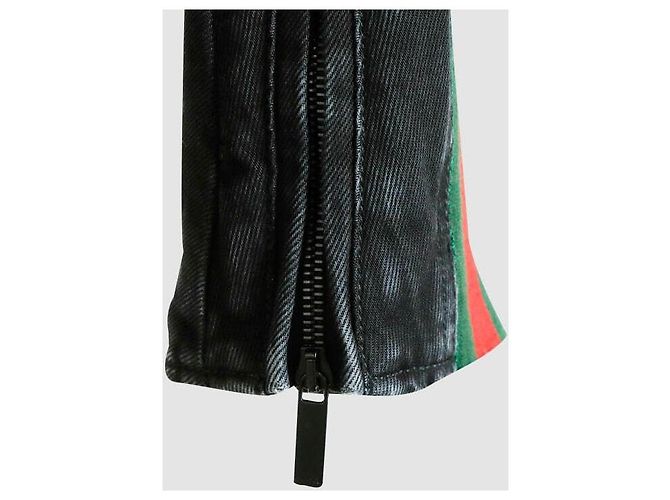 Gucci Giacca biker in denim di cotone - vista 3