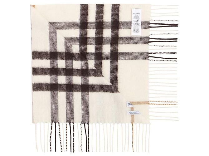 Burberry Sciarpa in cashmere a quadri - vista 5
