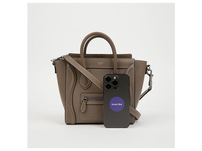 Céline Borsa a tracolla Nano Luggage Drum in vitello - vista 12