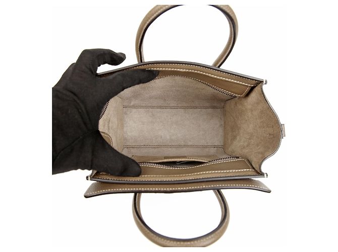 Céline Borsa a tracolla Nano Luggage Drum in vitello - vista 13