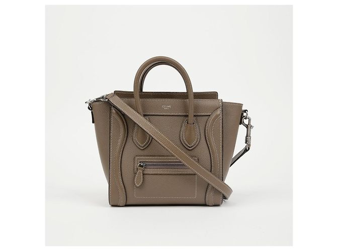 Céline Borsa a tracolla Nano Luggage Drum in vitello - vista 2