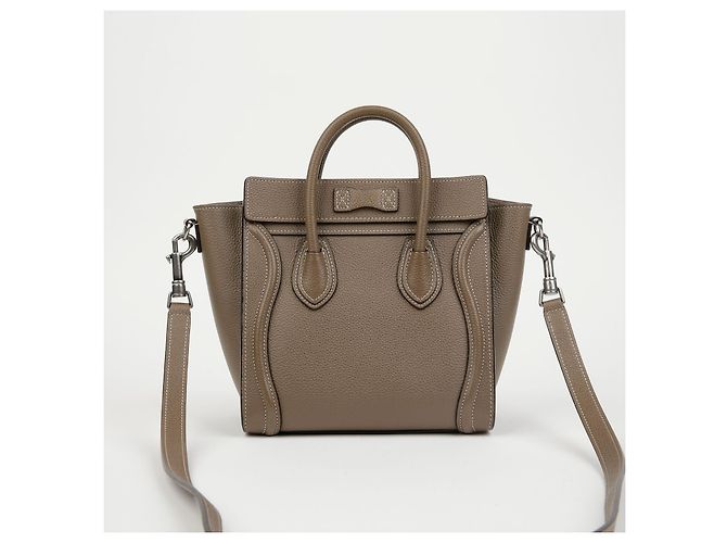 Céline Borsa a tracolla Nano Luggage Drum in vitello - vista 4