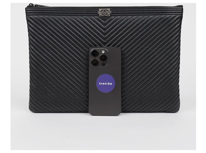 Chanel Clutch Grande Chevron - vista 12
