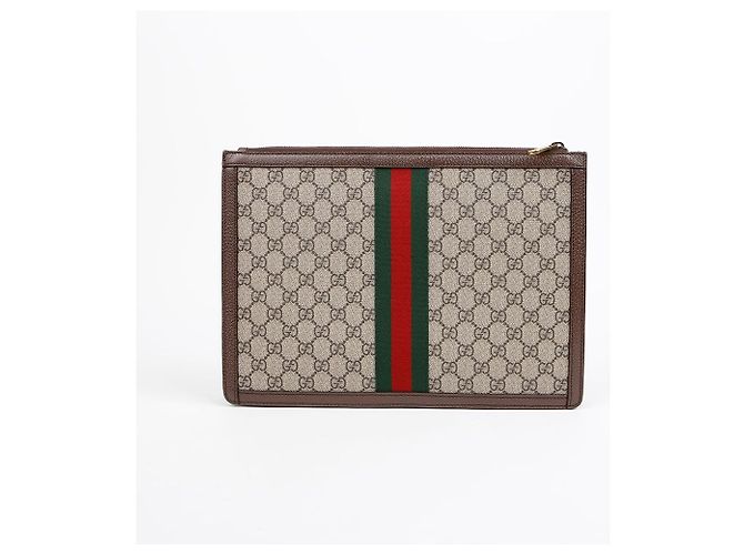 Gucci Supreme Canvas Ophidia Portfolio Clutch - vista 4
