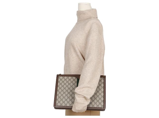 Gucci Supreme Canvas Ophidia Portfolio Clutch - vista 9