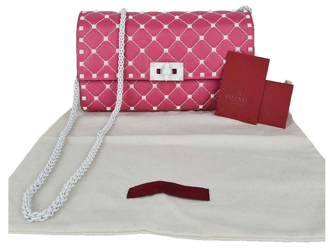 Valentino Borsa crossbody con catena e borchie Spike - vista 8