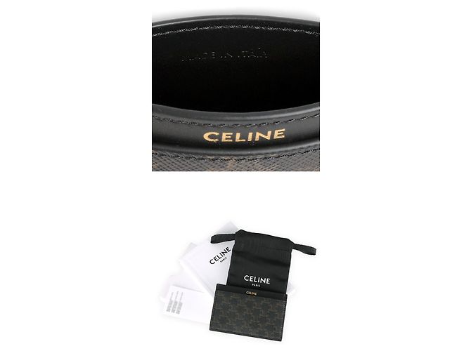 Céline Triofe Logo Canvas Kartenetui (Black) - Ansicht 3