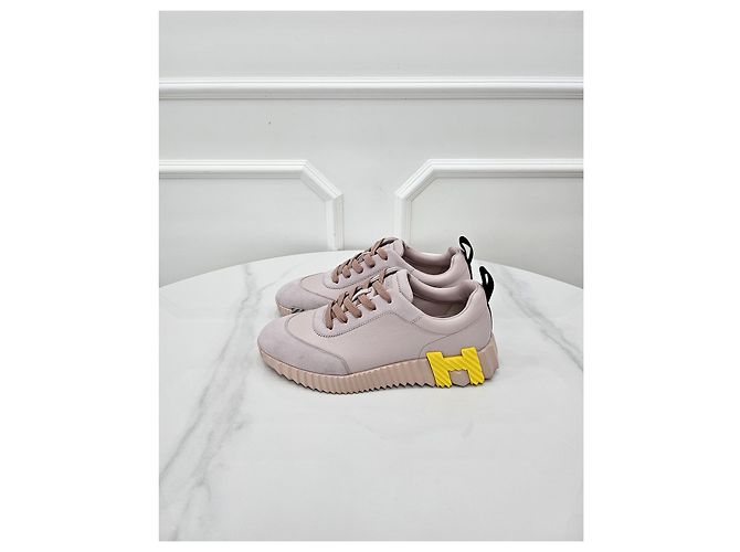 Hermès Sneakers Leather Bouncing Rose Poussin - vista 5