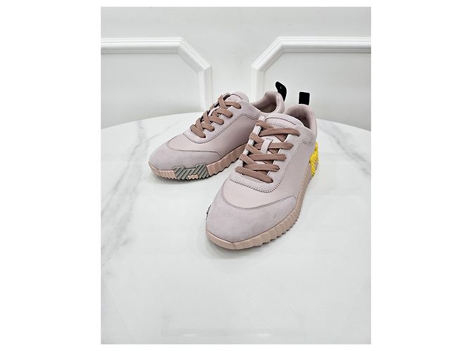 Hermès Sneakers Leather Bouncing Rose Poussin - vista 6