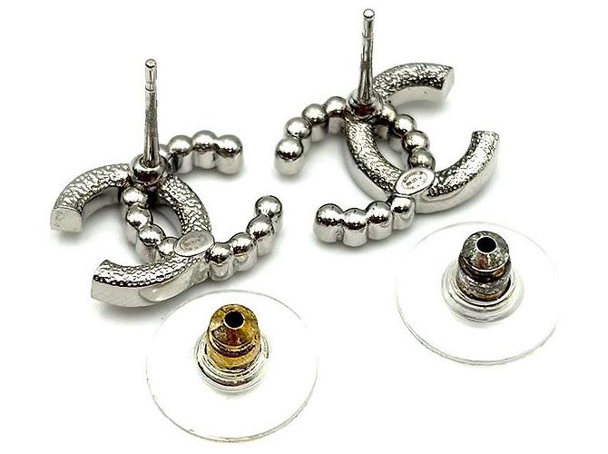 Chanel Orecchini in perle e cristalli con logo CC - vista 7