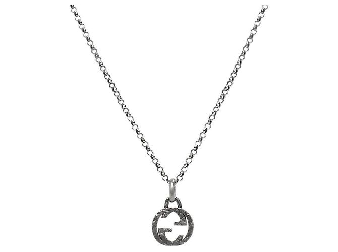 Gucci Collana intrecciata nera e argento - vista 2
