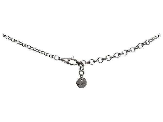 Gucci Collana intrecciata nera e argento - vista 3