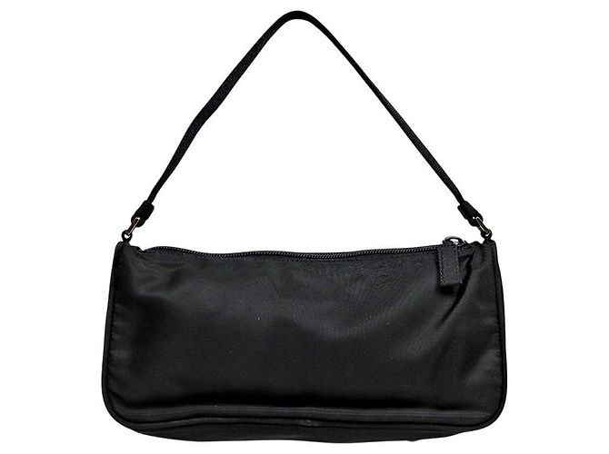 Prada Mini borsa a tracolla in nylon nero - vista 3