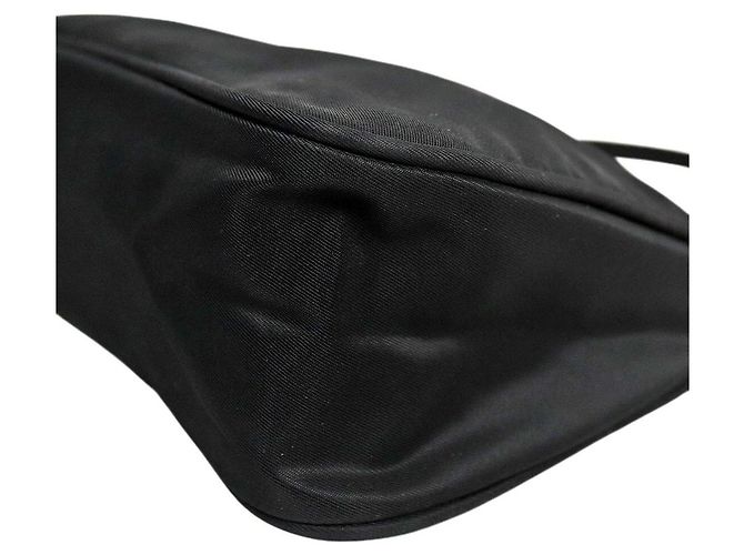 Prada Mini borsa a tracolla in nylon nero - vista 5
